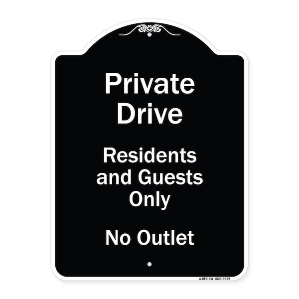Designer Series-Private Drive Residents And Guests Only No Outlet, 24" H, BW-1824-9929